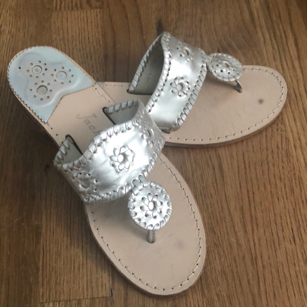 Jack Rogers Platinum Sandals w/ box